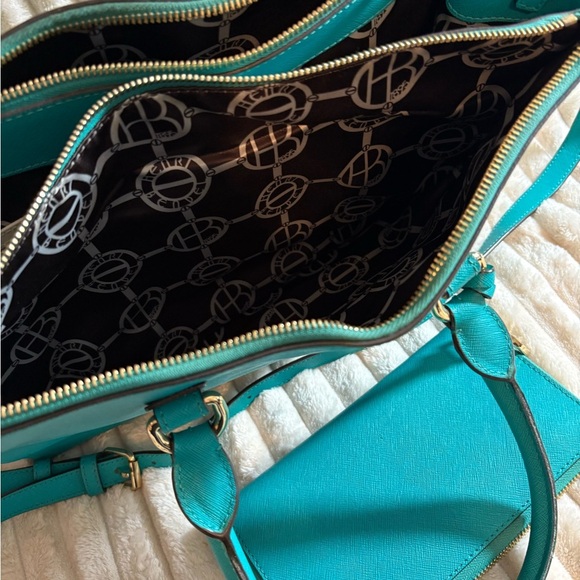 Henri Bendel Teal Satchel and Wallet Set - Picture 4 of 12